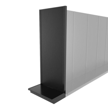 Lozier Shelving End Cap Unit, Black 36W 96H 19D P399S-EC